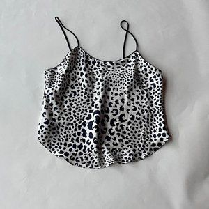 Vintage Saks Fifth Avenue spaghetti strap cheetah print camisole
